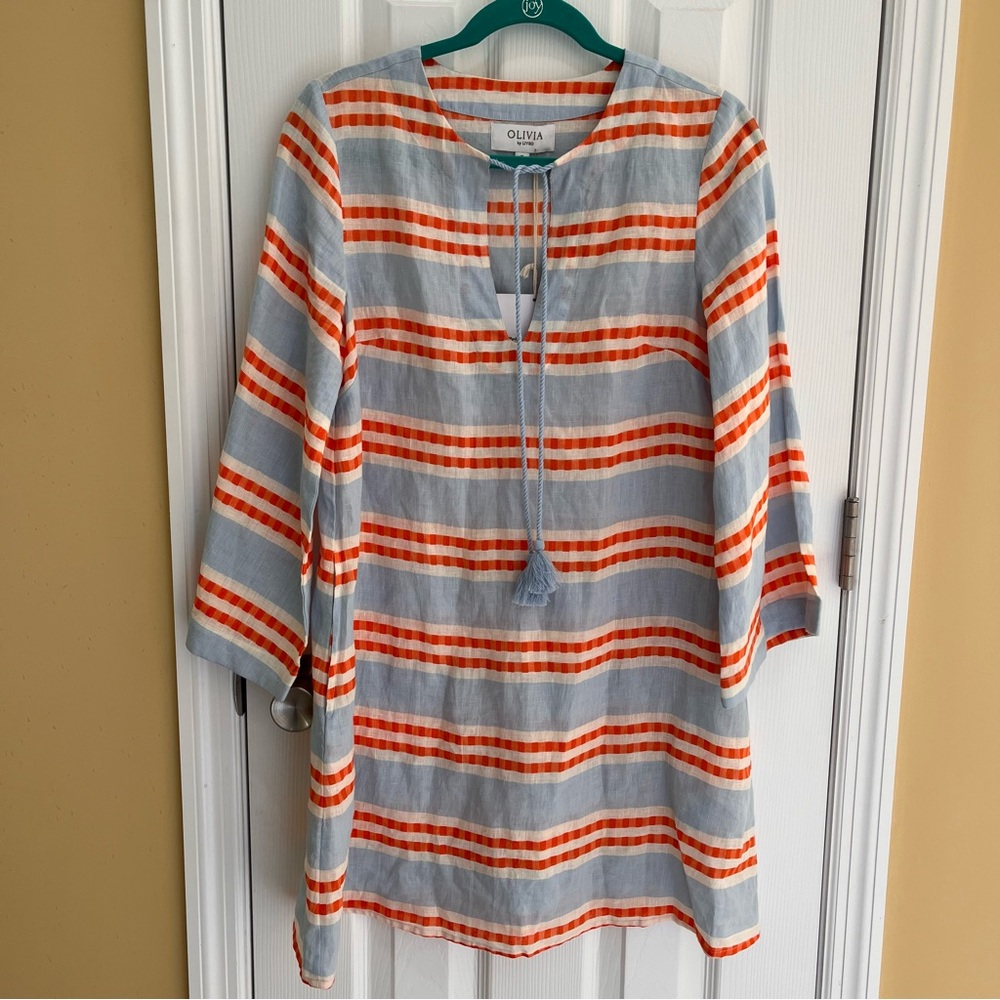 Olivia by Livro Linen Indie Dress Capri Stripe